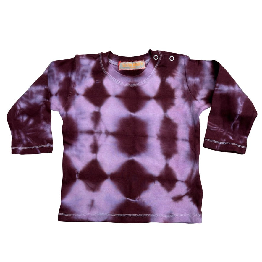 long sleeve organic cotton tie-dye top