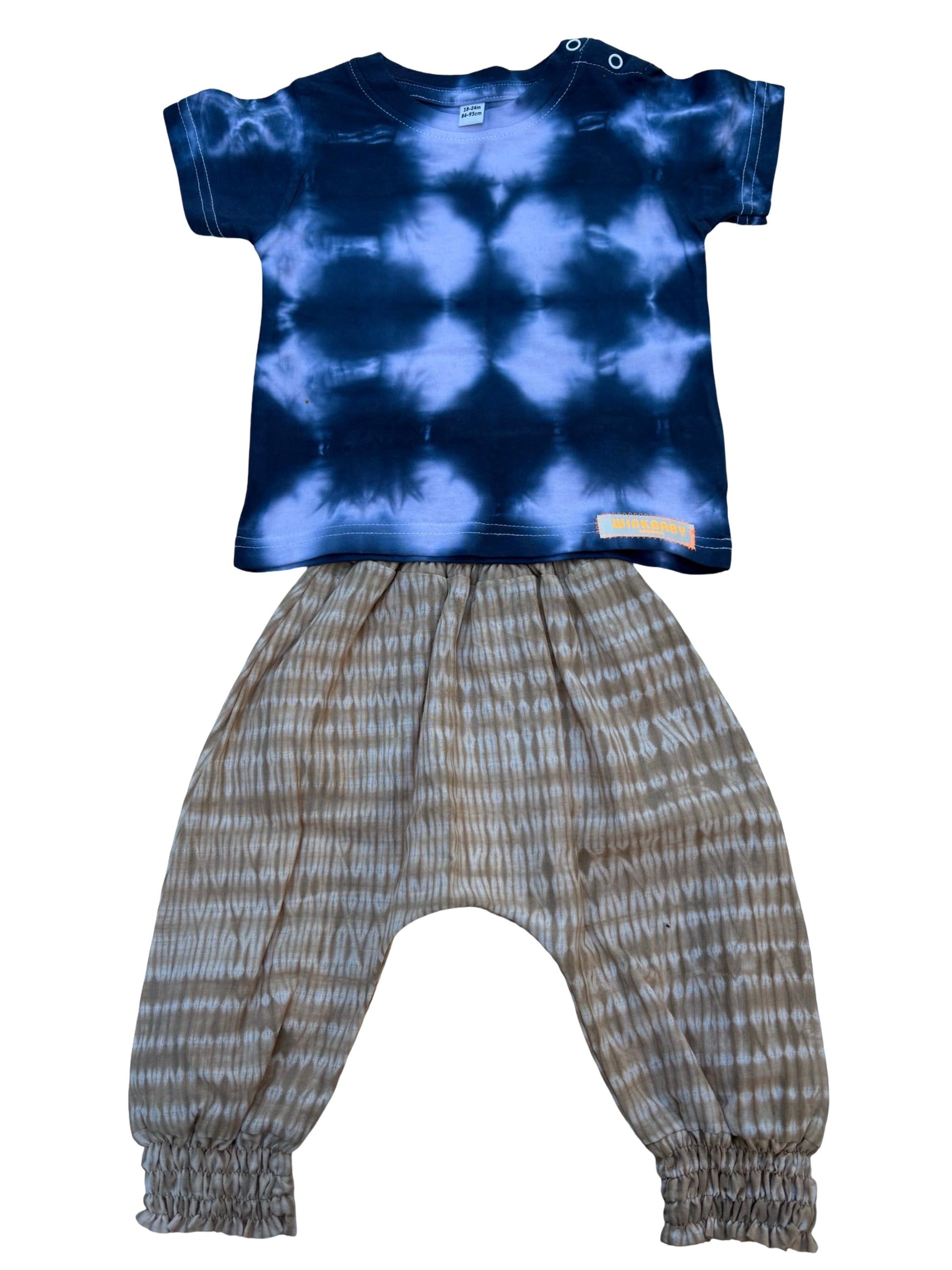 indigo organic cotton tie-dye kids' t-shirt