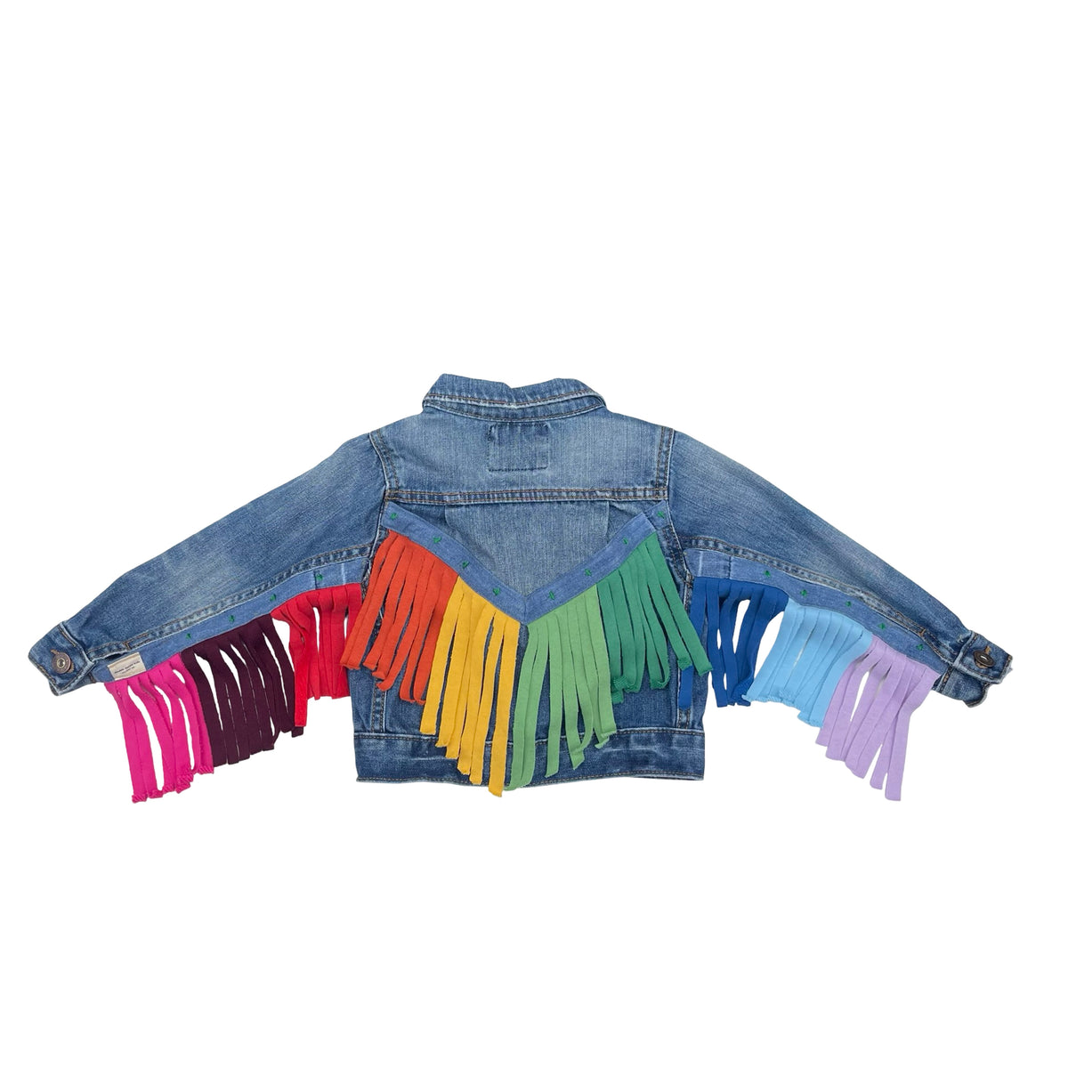 Fringe denim jacket by Double Denim Kids