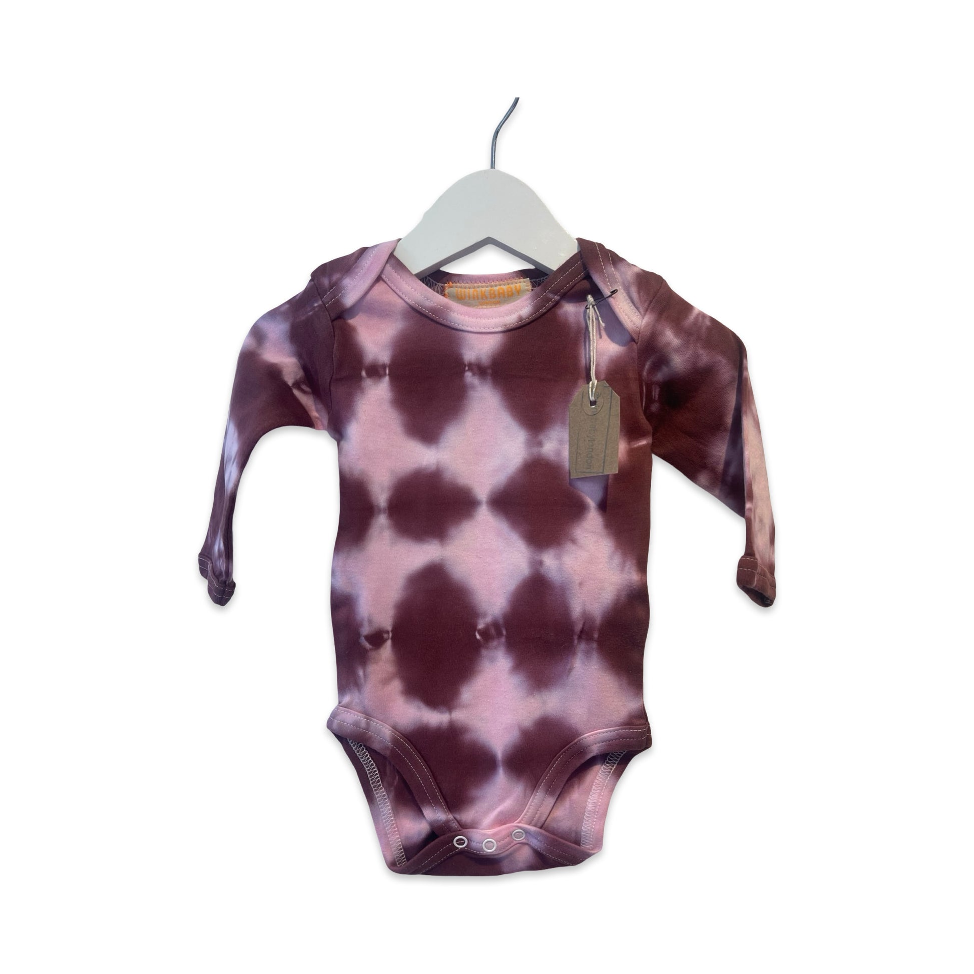 long sleeve tie-dyed baby bodysuit