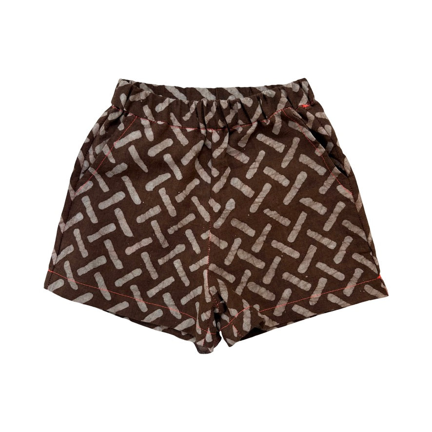 kid's pocket batik shorts