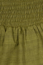 Load image into Gallery viewer, khaki green handloom silk / cotton harem trousers
