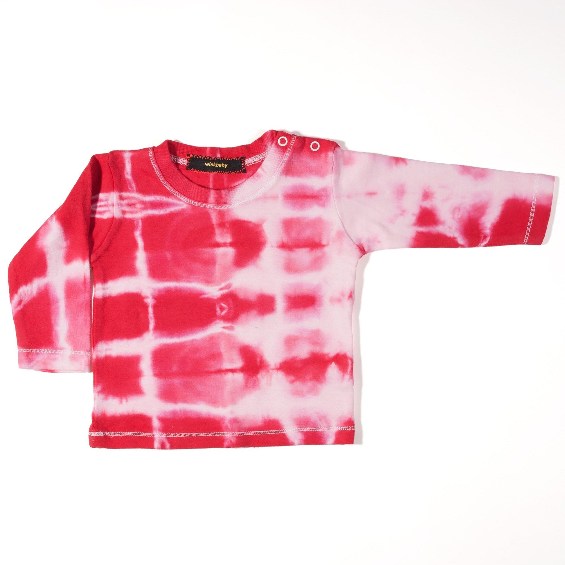 long sleeve organic cotton tie-dye top