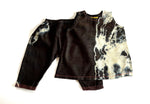 Load image into Gallery viewer, black tie-dye silk/ cotton baby dress and trouser set
